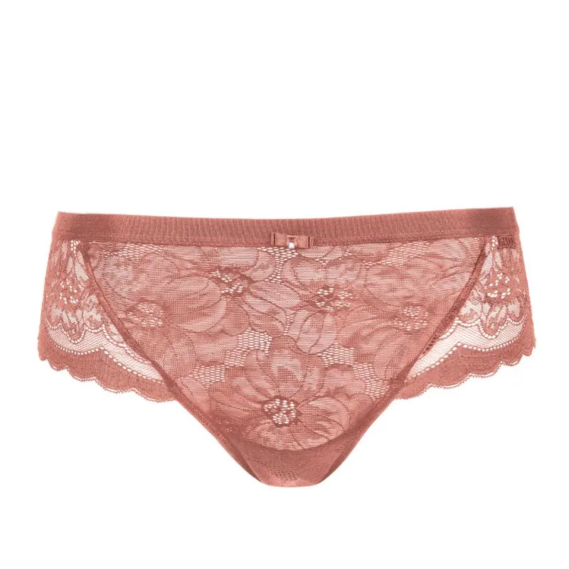 LIS-22194-77- Brasiliana in pizzo Evelyn - rosa antico