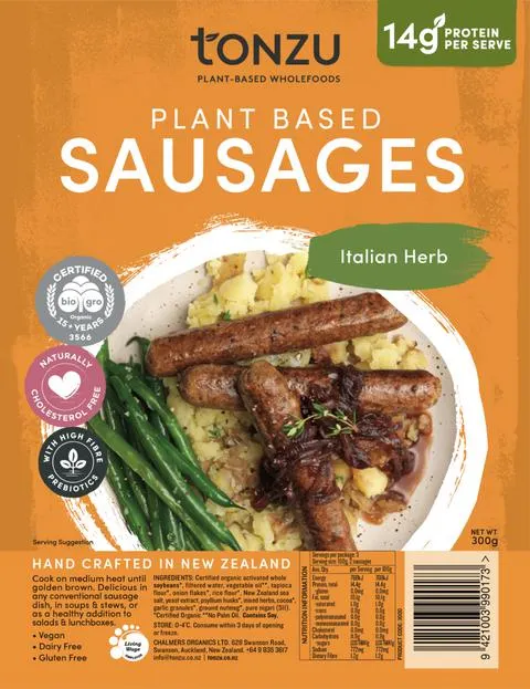 Tonzu Vegan Italian Herb Sausages 300g