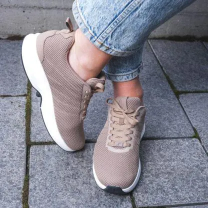 GaitLine Track Knit – Chocolate/White Fritidssko, Dame