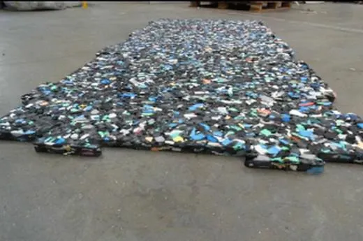 Placa drenante y de amortiguación para el césped artificial de 2m2