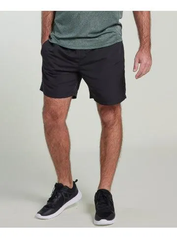 Men's Active Quick Dry Piping Short in Black/grey