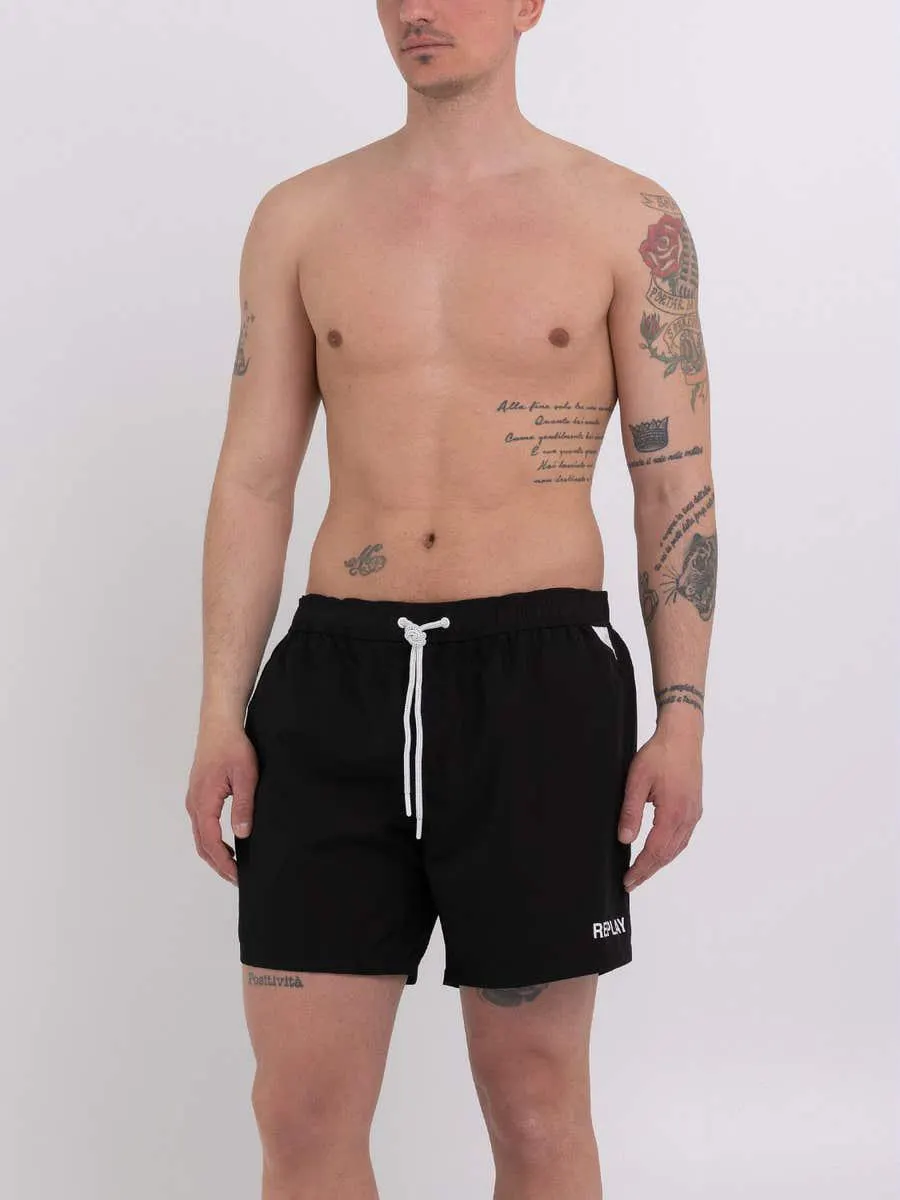 Bañador tipo bóxer de poliéster reciclado con estampado