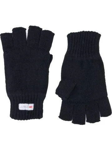 Thinsulate Fingerless Gloves in Black