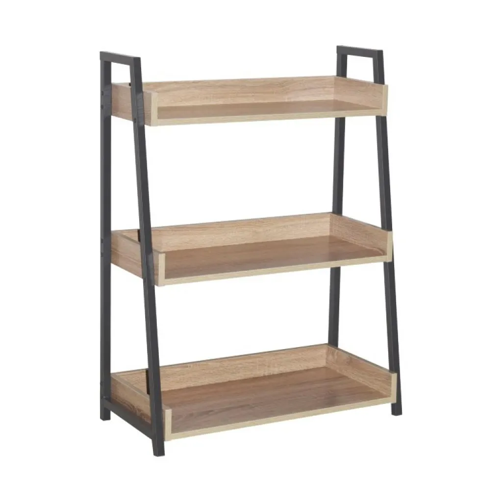 Βιβλιοθήκη BOSS 67x32x88,5εκ. Γκρι-Natural Μελαμινη