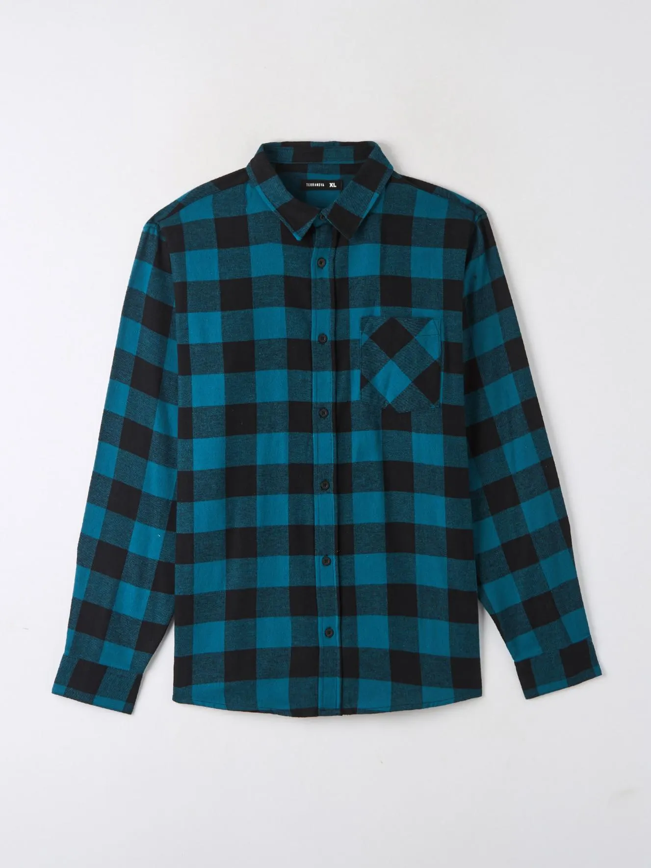 Camicia a quadri Var ottanio