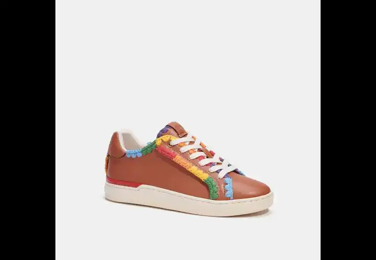 Lowline Low Top Sneaker With Rainbow Crochet