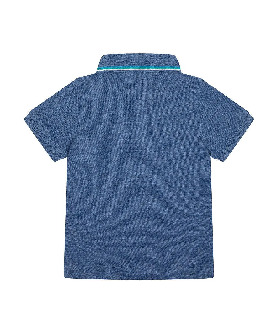 denim marl πόλο μπλούζα με ρομποτάκια