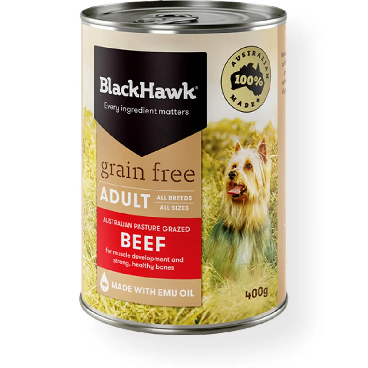 Black Hawk Grain Free Beef Wet Dog Food 400g