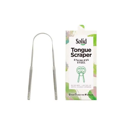 Solid Tongue Scraper Stainless Steel