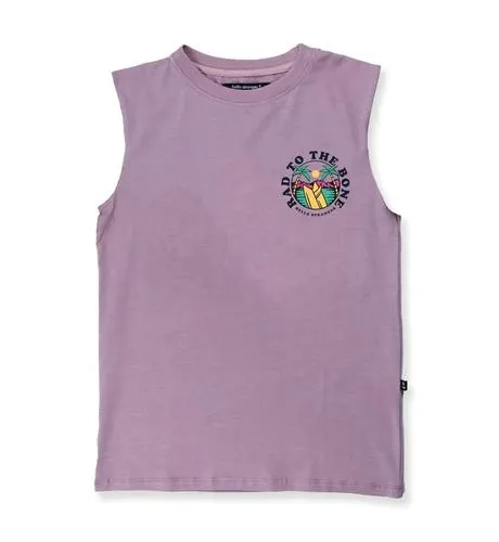 Hello Stranger Rad Muscle Tee - Dawn Pink