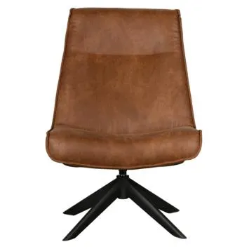 Draaifauteuil Skyler kunstleer cognac