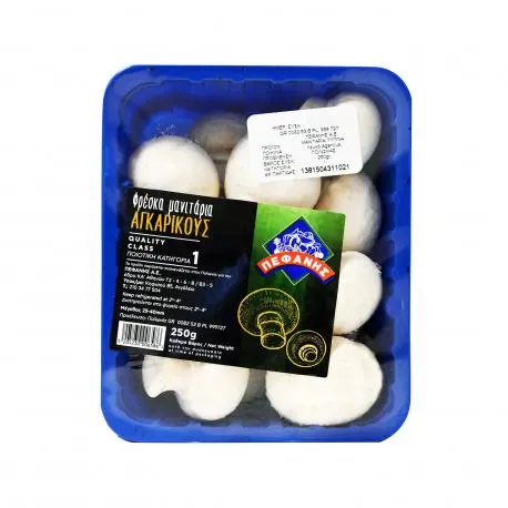 Πεφάνης μανιτάρια φρέσκα τυποποιημένα αγκάρικους άσπρα (250g)