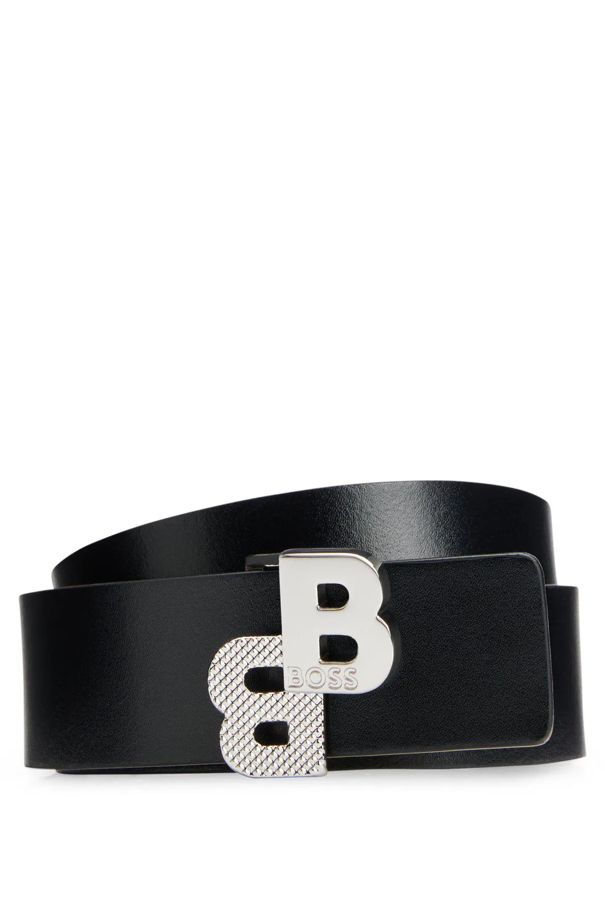 Reversible belt in Italian leather with monogram buckle