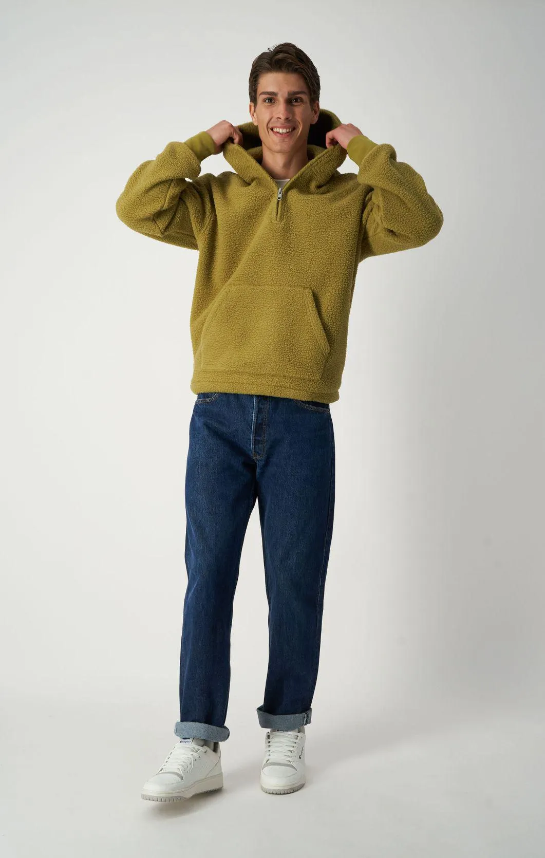 Sudadera Eco-Future con capucha y media cremallera