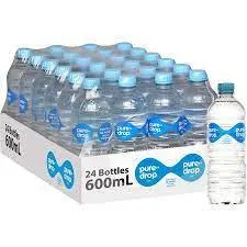 PURE DROP WATER 24X600ML BOTTLES