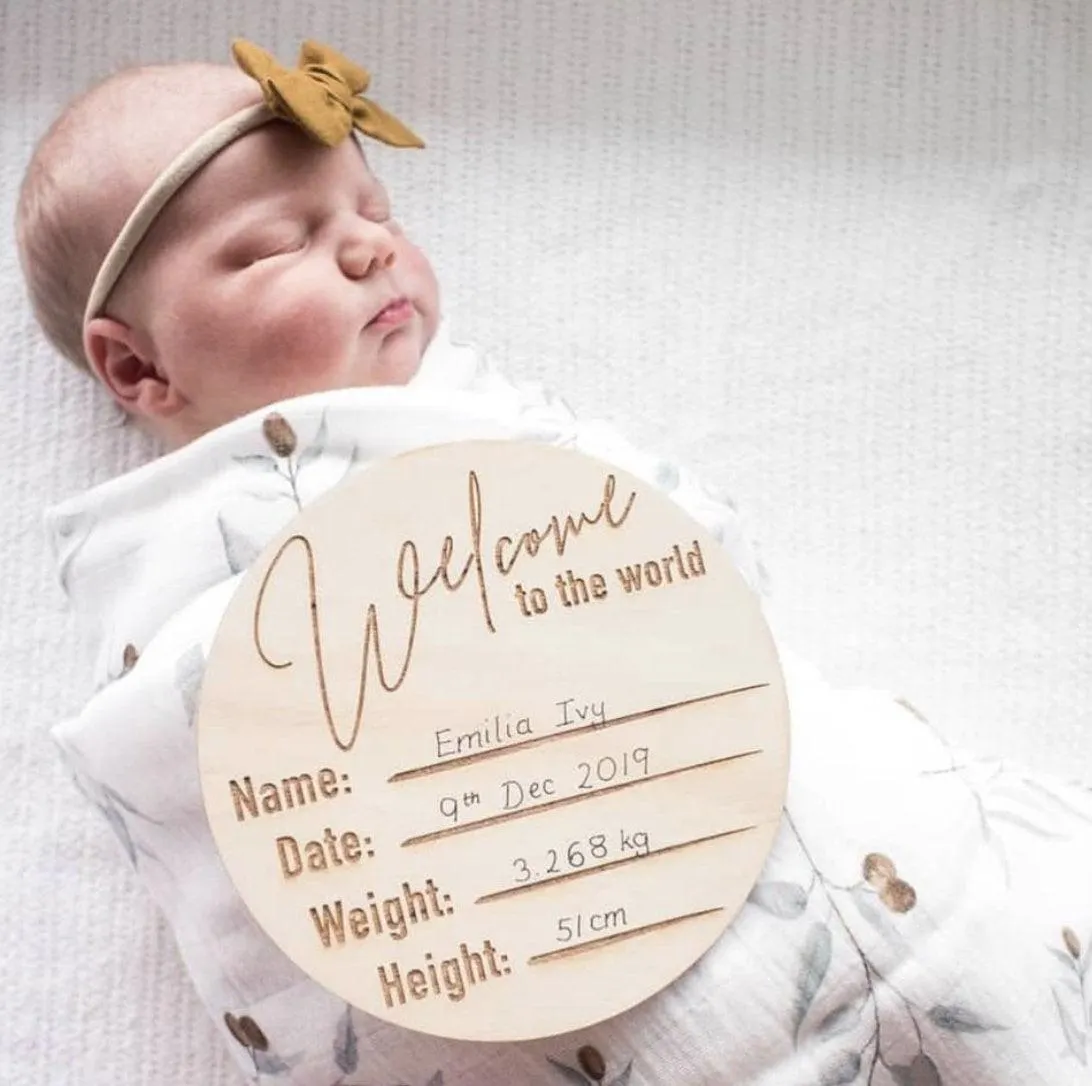 Announcement Plaque - Welcome To The World