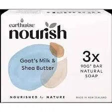 EARTHWISE NOURISH ..3X90G NATURAL SOAP BARS