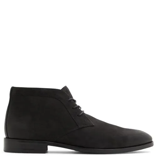 Μαύρο ανδρικό δερμάτινο μποτάκι FAULKNER 00065595-M14