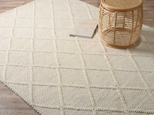 Hannah Diamond Wool Blend Floor Rug - Rectangle Large