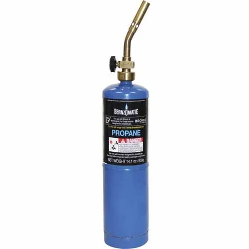 BernzOmatic Pencil Flame Propane Kit Torch and Gas Cylinder Blue