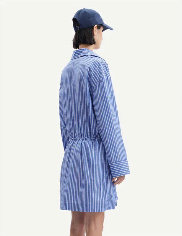 Edith Dress 14765 Blue White Stripe