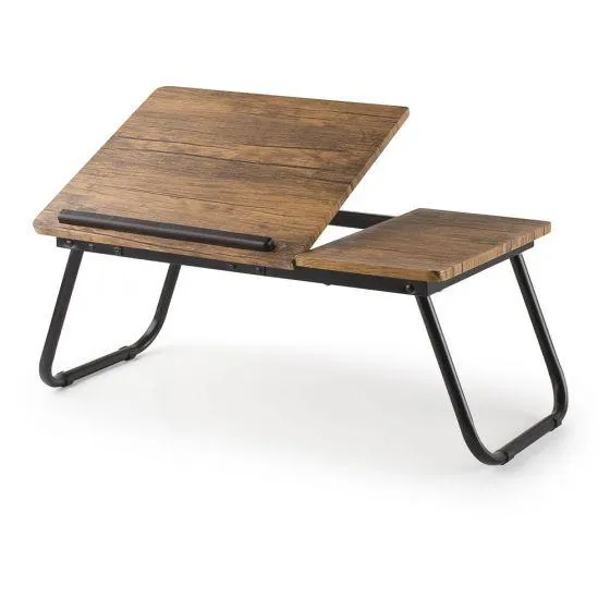 Τραπεζάκι λάπτοπ ξύλινο με μεταλλικό σκελετό 55x32x23 εκ.
