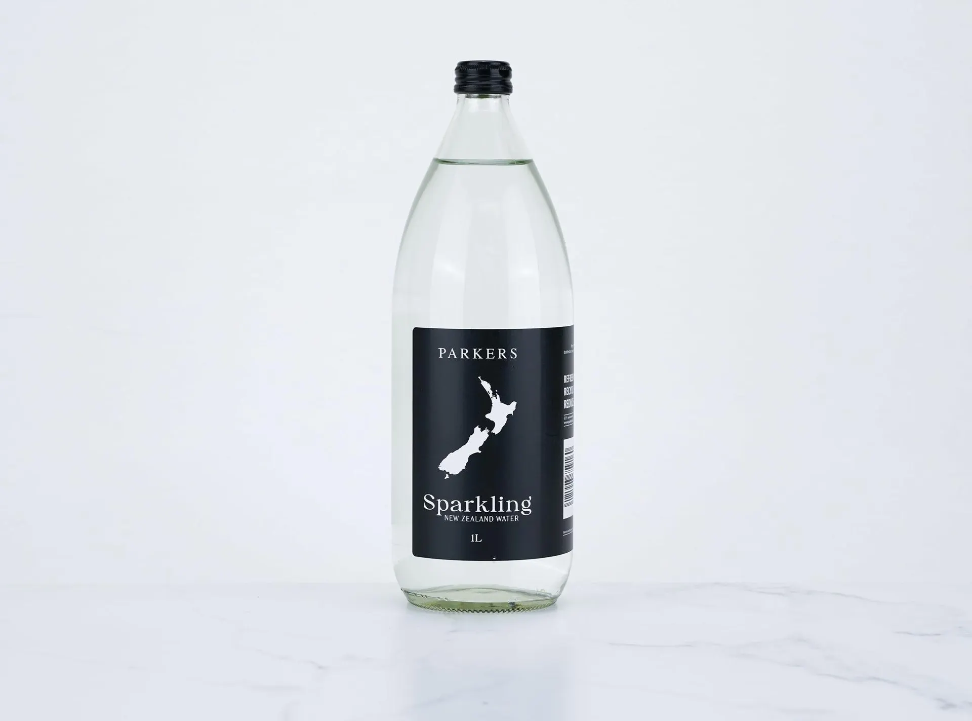 Parkers Sparkling Water Glass Bottle 1L