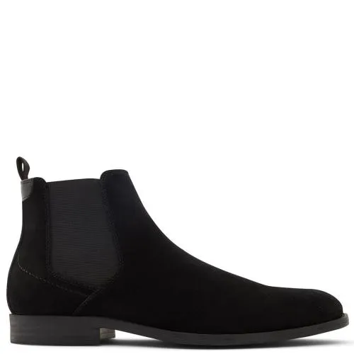 Μαύρο ανδρικό δερμάτινο σουέντ μποτάκι BRODYX 00065550-M2Q