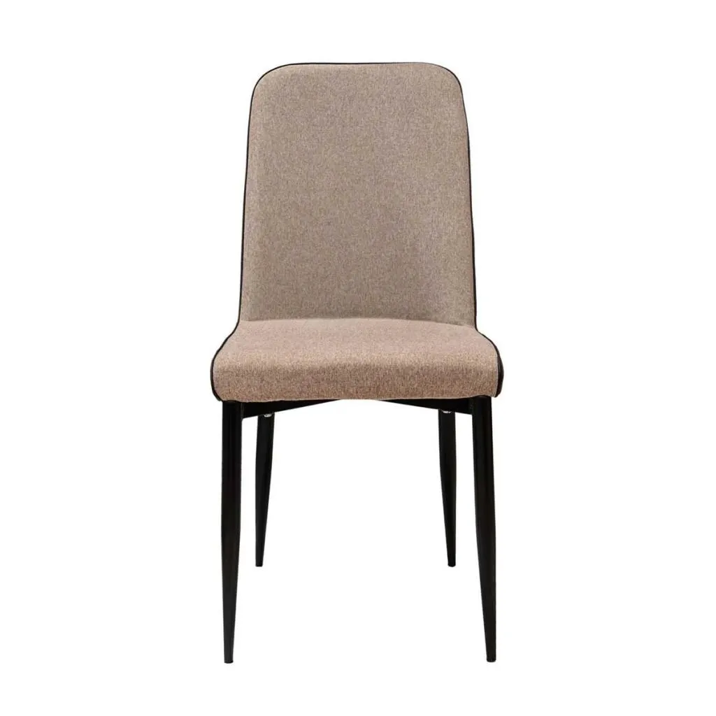 Καρέκλα τραπεζαρίας BONNI 47x44x92εκ. Μπεζ/ Καφέ Μεταλλικος σκελετός