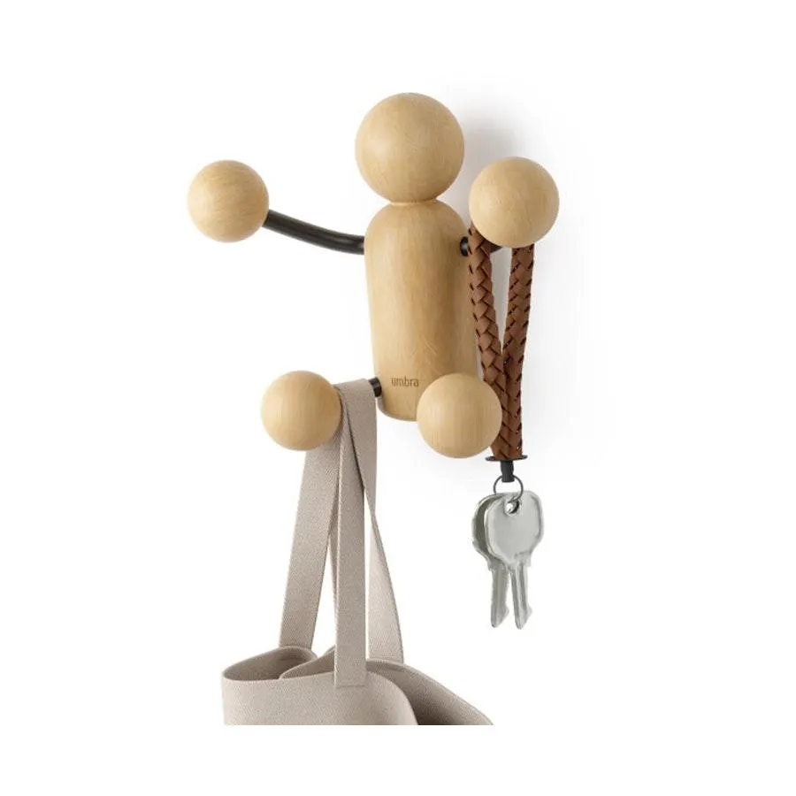 Umbra Woody Wall Hook Black/Natural