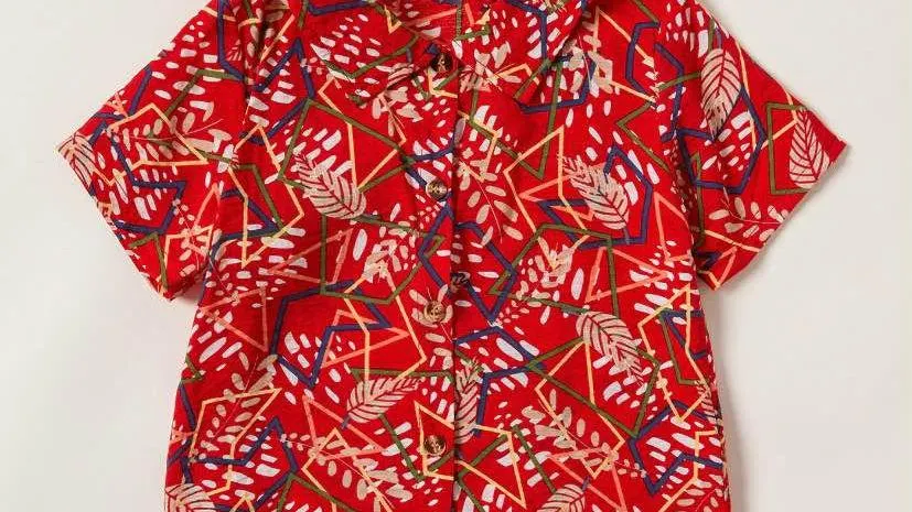 Boy Print Short-sleeve Top