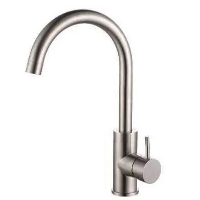 Kjøkkenkran Med U-tut i Børstet Krom