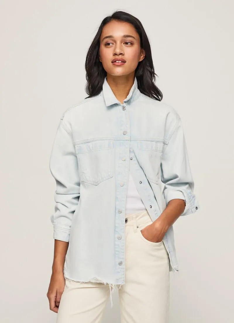 SOBRECAMISA DENIM DETALLES ROTOS