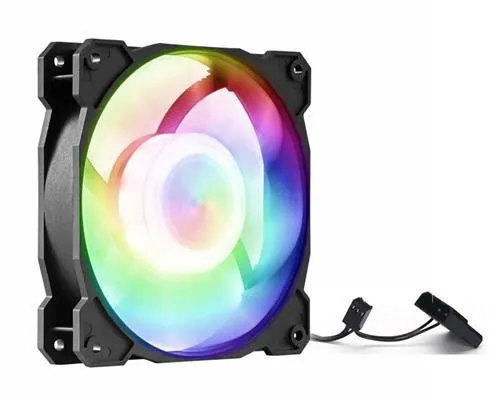 1stCOOL Statický RGB ventilátor 12cm, 3+4pin