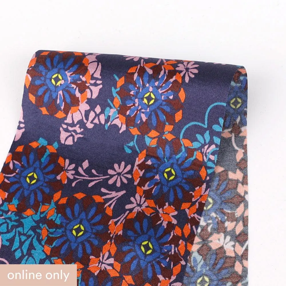 Liberty Clemments Hammered Satin- Floral Filigree / X