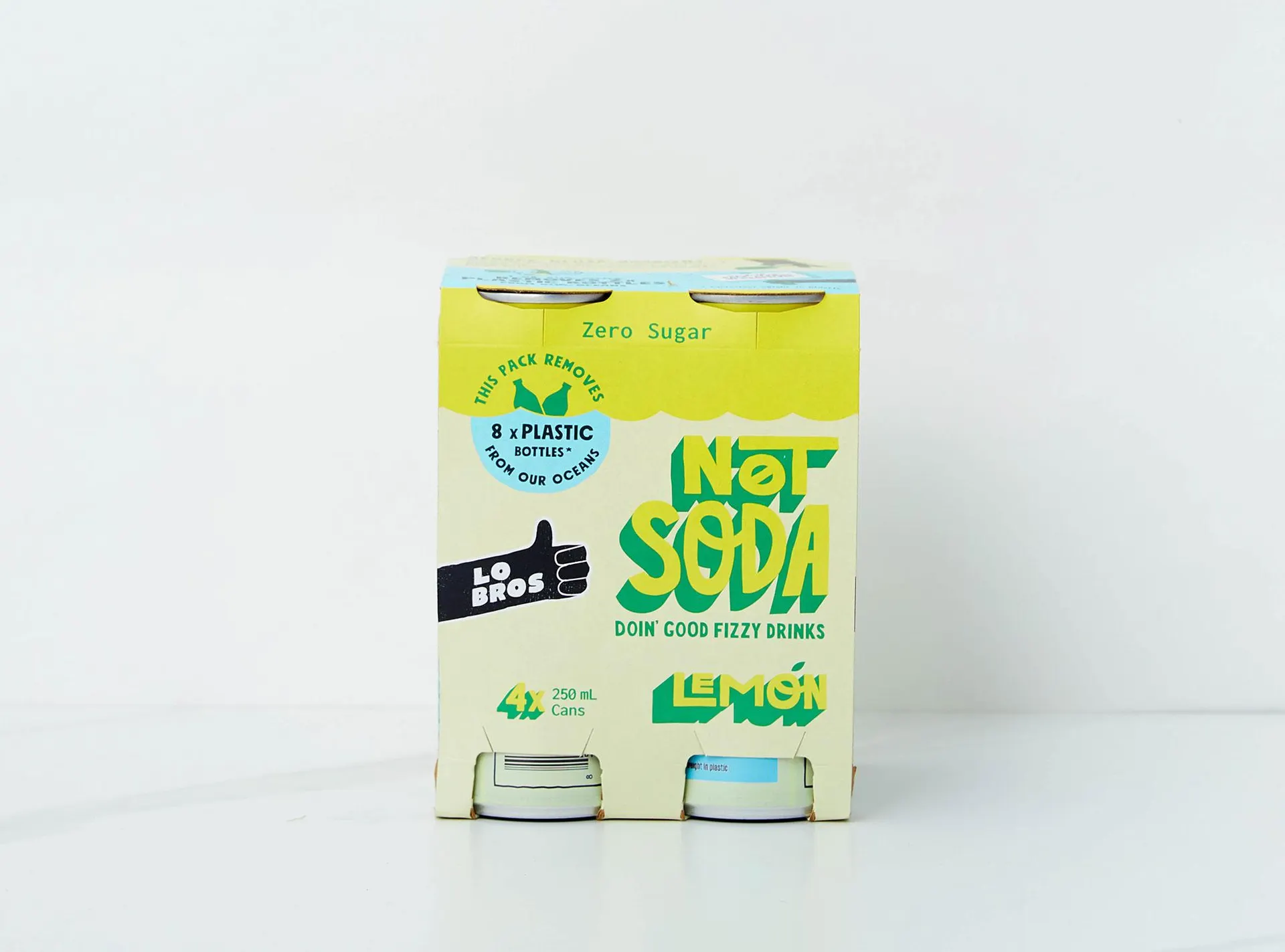 Lo Bros Not Soda Lemon 4x250 ml cans
