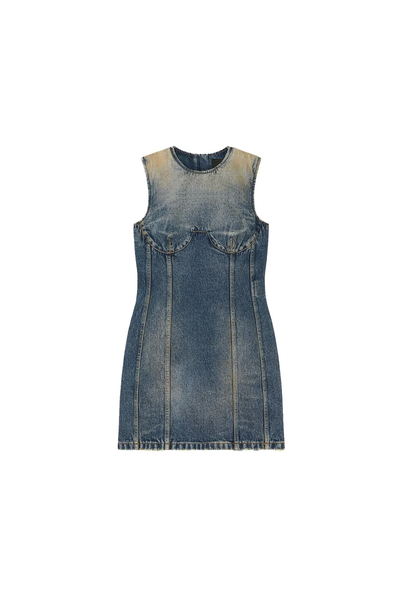 Sleeveless Corset Denim Dress