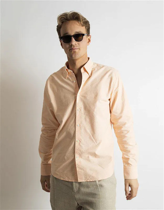 Button Down Casual Oxford Orange