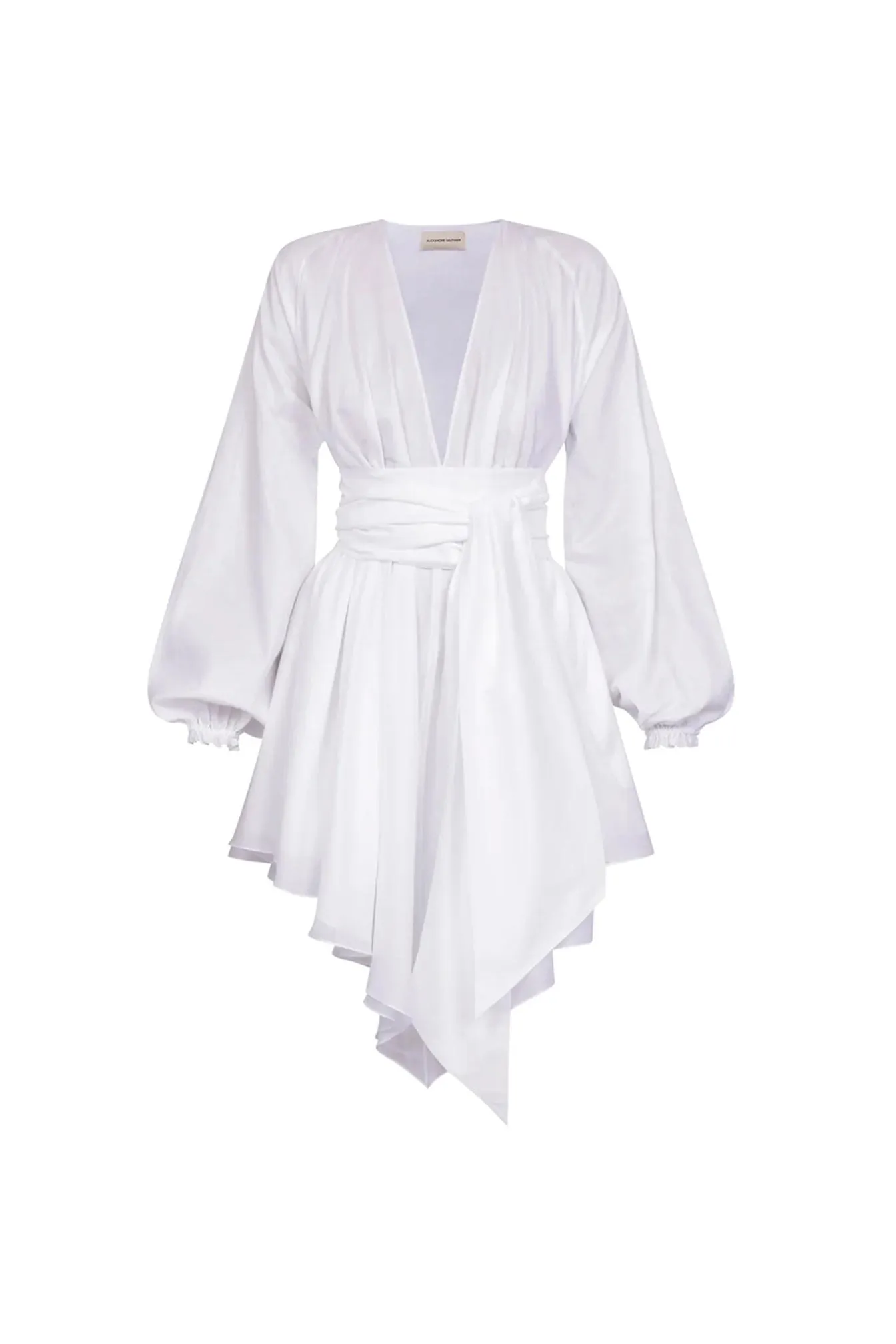 V-Neck Ruffled Mini Dress