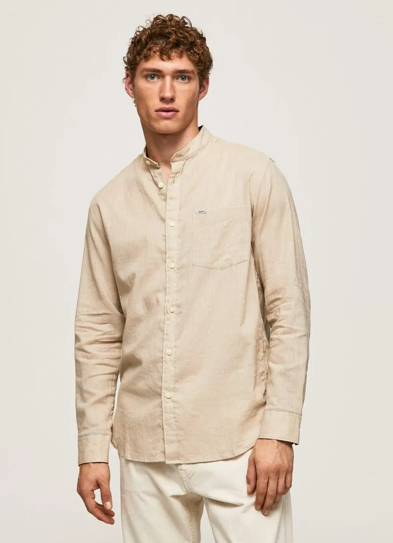 CAMISA FIT REGULAR CON LINO