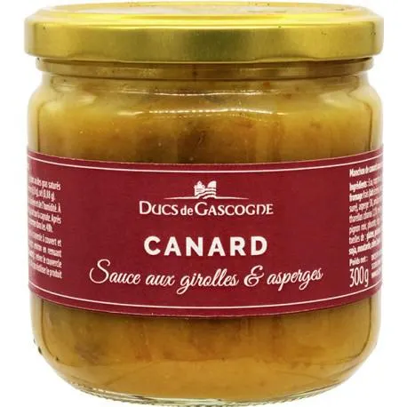 Canard sauce aux girolles et asperges