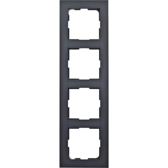 ELKO PLUS RAMME 4-HULL SORT