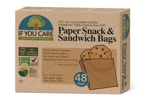 If You Care Paper Sandwich Bags 48Pk