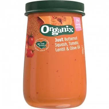 Organix butternut squash, tomat, linser og olivenolje 190 g