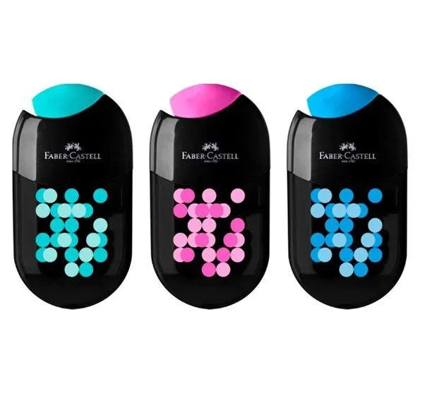 Blyantspisser m/viskelær Faber