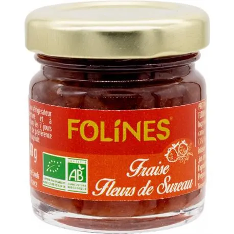 Confiture de fraise à l'infusion de fleurs de sureau