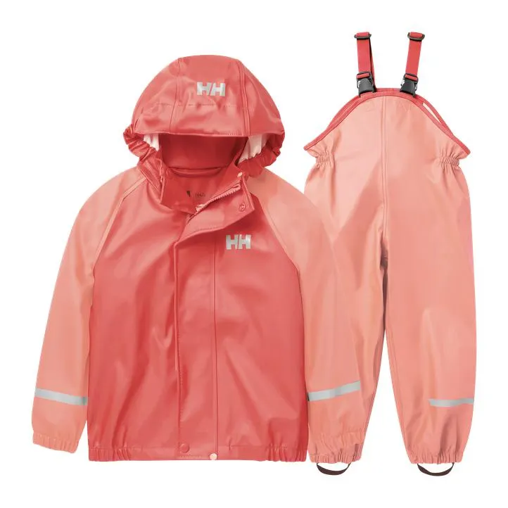 Bergen 2.0 PU Rainsett, regnsett barn, Oransje