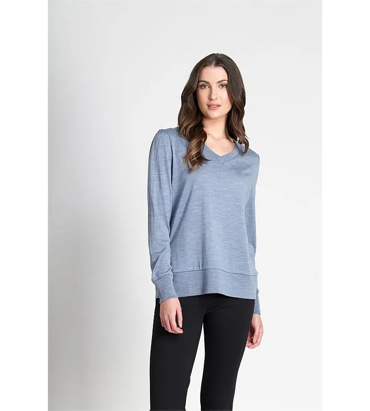 Foil V Neck Long Sleeve Jumper