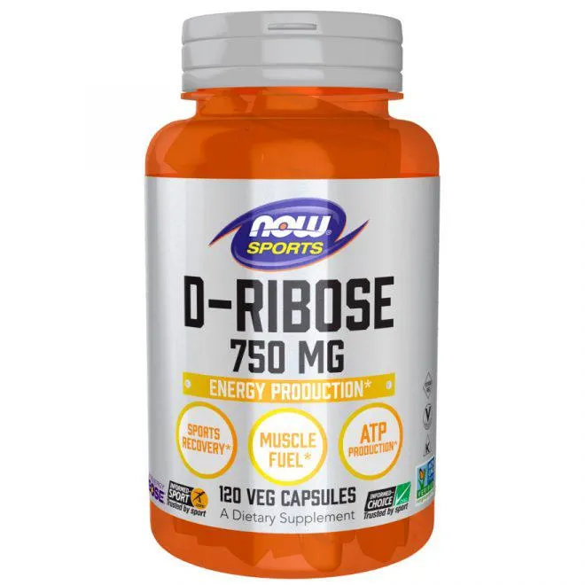 Now D-ribose 750 mg 60 kap