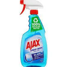 AJAX SPRAY AND WIPE GLASS CLEANER